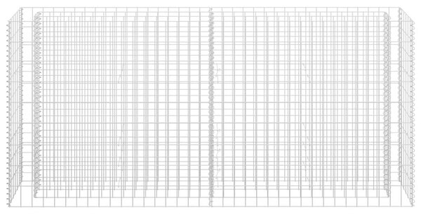 Gabion Magaságyás - Horganyzott Acél - 180x30x90 cm