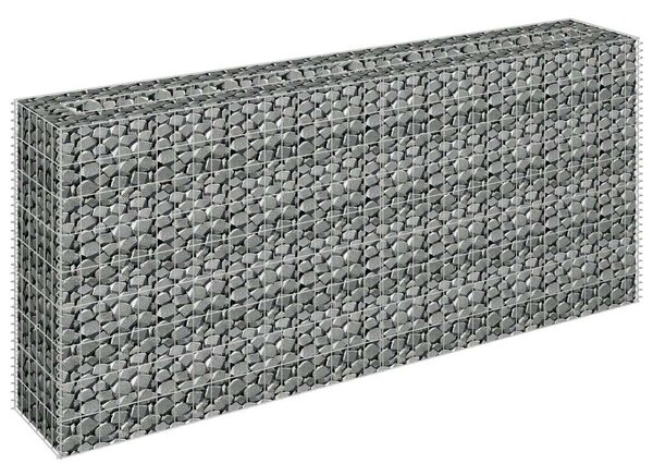 Gabion Magaságyás - Horganyzott Acél - 180x30x90 cm