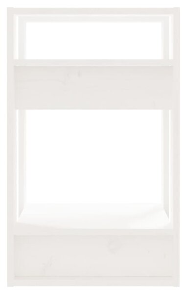 Fehér tömör fenyőfa könyvszekrény/térelválasztó 41 x 35 x 57 cm