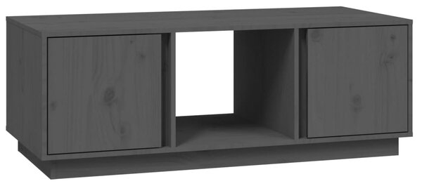 Szürke tömör fenyőfa dohányzóasztal 110x50x40 cm