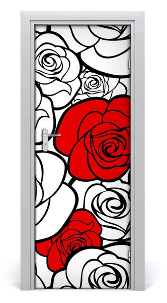 Fotótapéta ajtóra Roses 75x205 cm