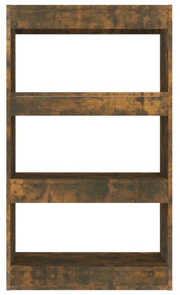 Füstös tölgy színű fa könyvszekrény/térelválasztó 60x30x103 cm