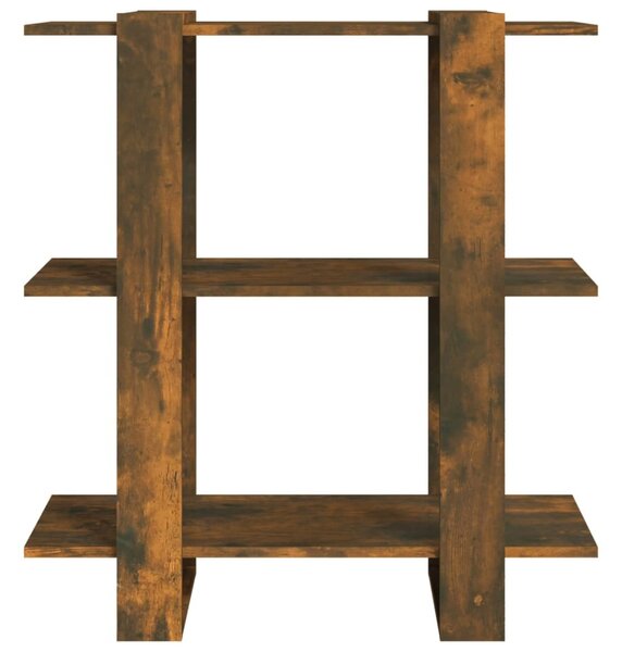 Füstös tölgy színű térelválasztó könyvszekrény 80x30x87 cm
