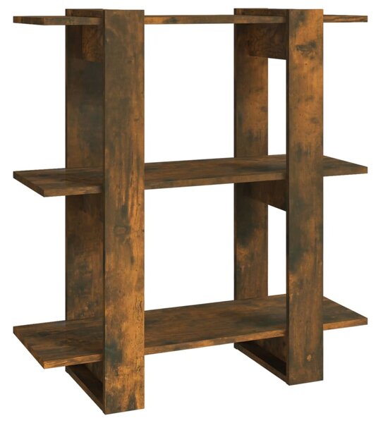 Füstös tölgy színű térelválasztó könyvszekrény 80x30x87 cm