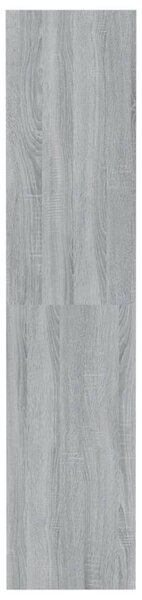 Szürke sonoma színű fa könyvszekrény/térelválasztó 80x30x135 cm