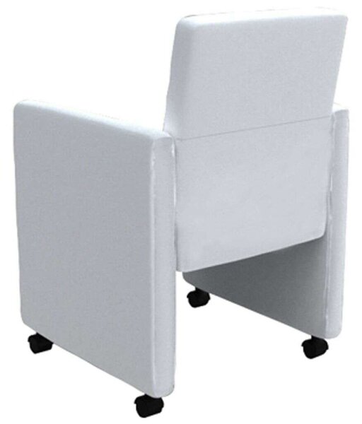 6 db Fehér Műbőr Étkezőszék - Ergonomikus, Kerek