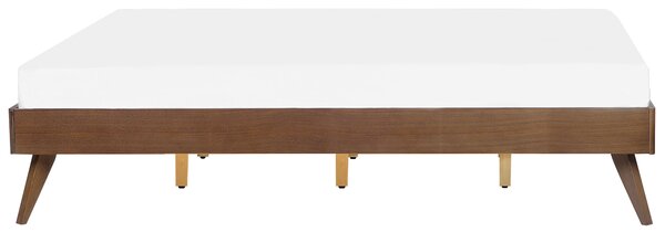 Fejtámla nélküli ágy BERRIC 180 x 200 cm Sötét kőris