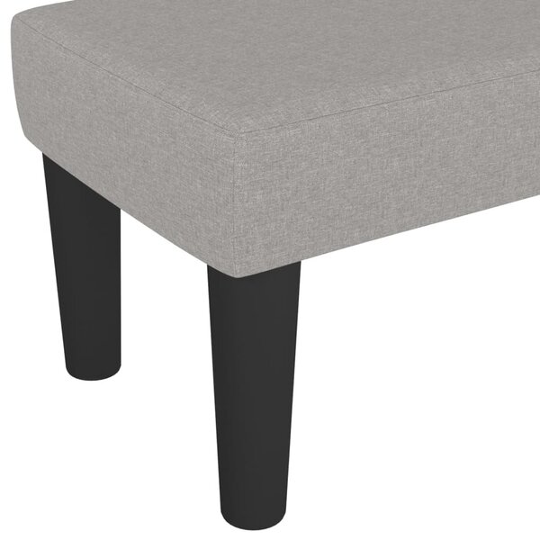 Világosszürke szövet pad 100 x 30 x 30 cm