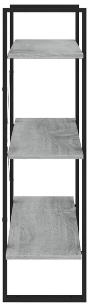 Szürke sonoma színű szerelt fa könyvszekrény 80 x 30 x 105 cm
