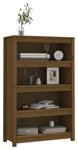 Mézbarna tömör fenyőfa faliszekrény 80 x 35 x 126 cm