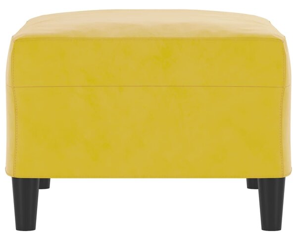 Sárga bársony lábzsámoly 70x55x41 cm