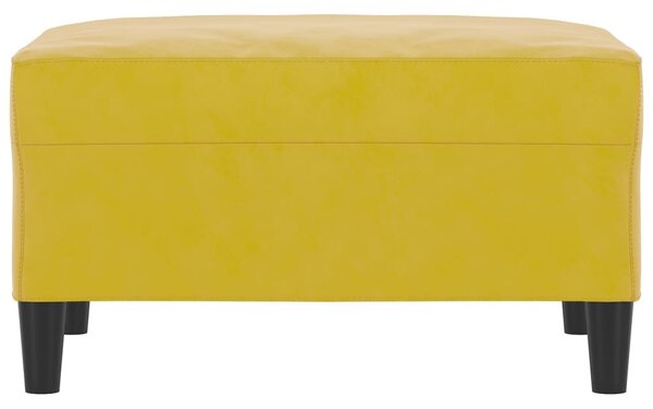 Sárga bársony lábzsámoly 70x55x41 cm