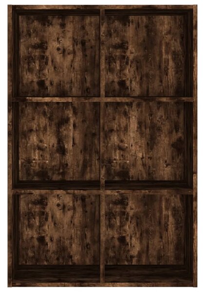 Füstös tölgy színű szerelt fa könyv-/tálalószekrény 66x30x98 cm