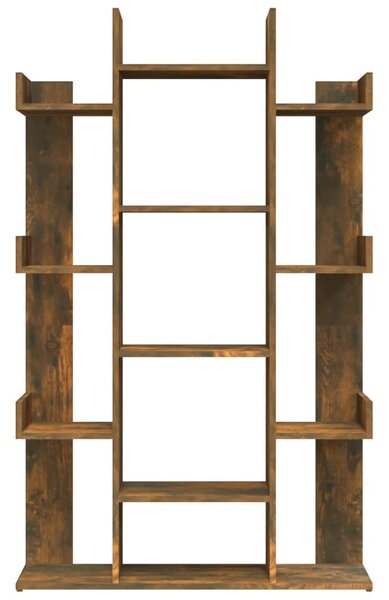 Füstös tölgy színű szerelt fa könyvszekrény 86 x 25,5 x 140 cm
