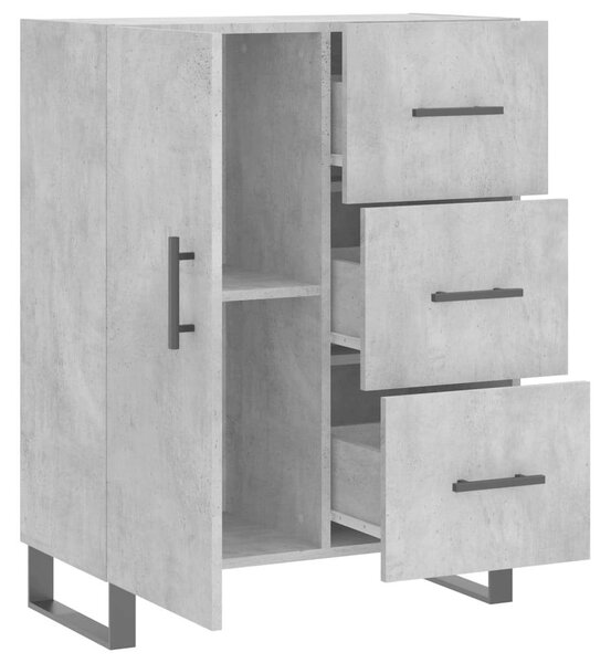 Modern Tálalószekrény - Betonszürke - 69,5x34x90 cm
