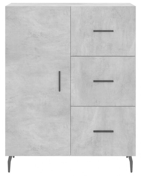 Modern Tálalószekrény - Betonszürke - 69,5x34x90 cm