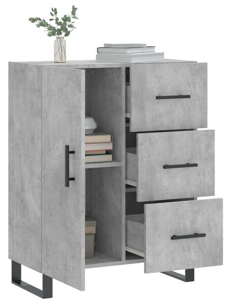 Modern Tálalószekrény - Betonszürke - 69,5x34x90 cm