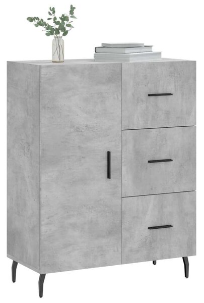 Modern Tálalószekrény - Betonszürke - 69,5x34x90 cm