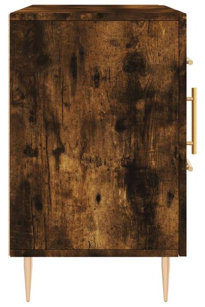 Modern Füstös Tölgy Tálalószekrény - 100x36x90 cm