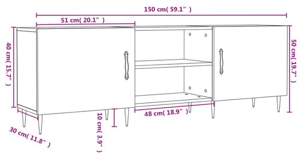 Sonoma Tölgy TV Szekrény 150cm