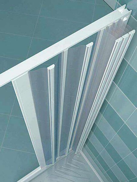 Zuhanyajtó, Italbox Venere 80 AL, fehér, 80x185 cm, PVC, harmonika