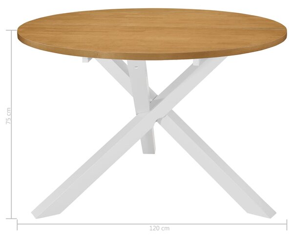 Fehér MDF étkezőasztal 120 x 75 cm