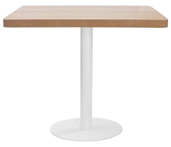 Világosbarna MDF bisztróasztal 80 x 80 cm
