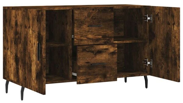 Füstös tölgyszínű műfa tálalószekrény 100 x 36 x 90 cm