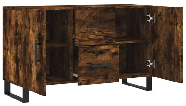 Füstös tölgyszínű műfa tálalószekrény 100 x 36 x 90 cm