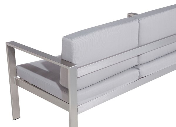 Kerti pad ülőpárnával SALERNO 142 cm Fém Világosszürke