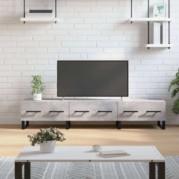 Modern TV-szekrény - Betonszürke - 150x36x50 cm