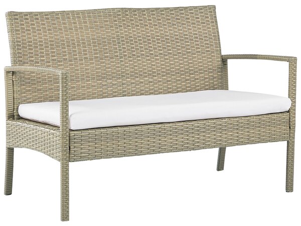 Kanapészett asztallal MARSALA PE Rattan Világosbarna