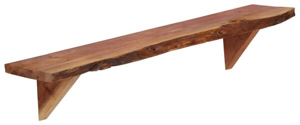 2 db tömör akácfa fali polc 90x20x18 cm
