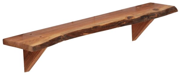 2 db tömör akácfa fali polc 90x20x18 cm