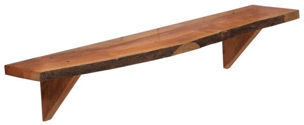 2 db tömör akácfa fali polc 90x20x18 cm