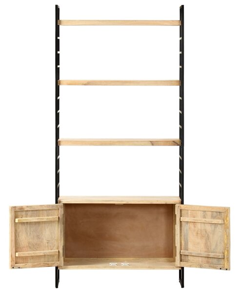 4-szintes tömör mangófa könyvespolc 80 x 30 x 180 cm