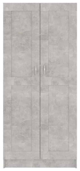 Betonszürke szerelt fa könyvszekrény 82,5 x 30,5 x 185,5 cm