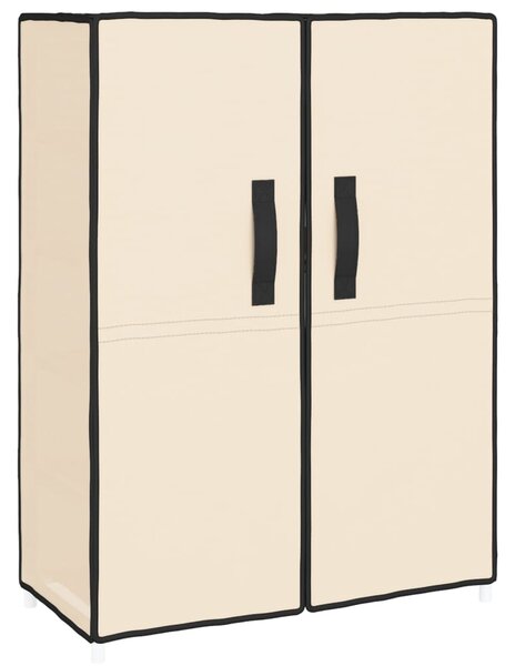 Krémszínű szövet cipősszekrény 60 x 28 x 90 cm