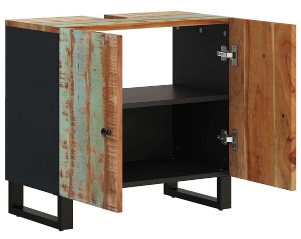 VidaXL tömör újrahasznosított- és műfa mosdószekrény 62 x 33 x 58 cm