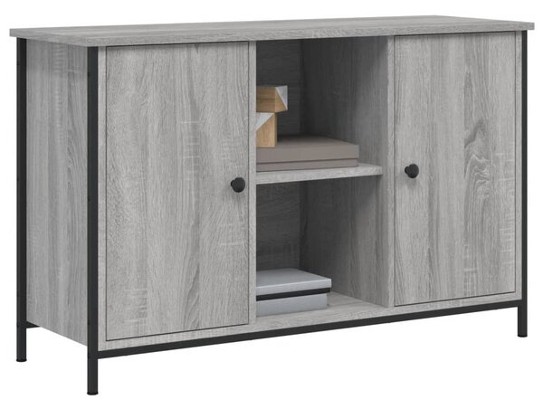 Szürke sonoma színű szerelt fa TV-szekrény 100 x 35 x 65 cm
