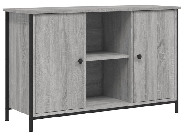 Szürke sonoma színű szerelt fa TV-szekrény 100 x 35 x 65 cm