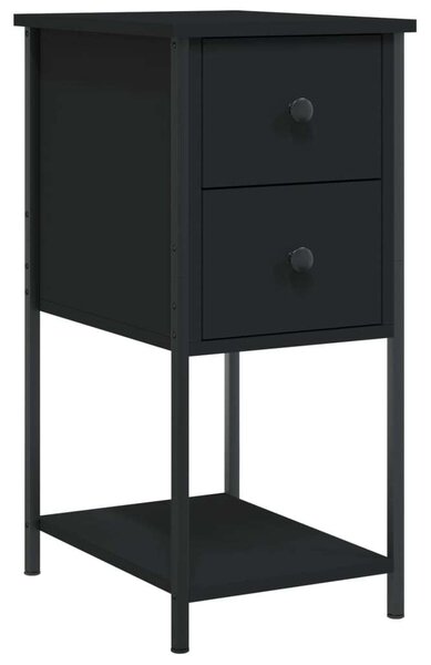 VidaXL Fekete Éjjeliszekrény Szett - 2 db - 32x42x70 cm