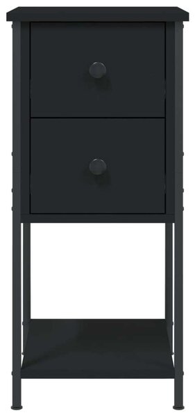 VidaXL Fekete Éjjeliszekrény Szett - 2 db - 32x42x70 cm