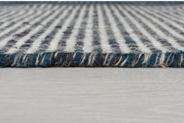 Anu kék gyapjú futószőnyeg, 60 x 200 cm - Flair Rugs