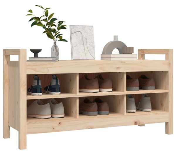 Tömör fenyőfa előszoba pad 110 x 40 x 60 cm