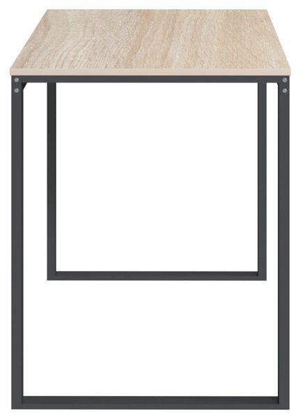 Fekete-tölgyszínű forgácslap számítógépasztal 110 x 60 x 73 cm