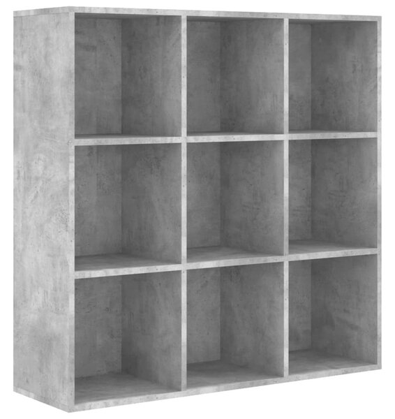 Betonszürke szerelt fa könyvszekrény 98 x 29 x 97,5 cm