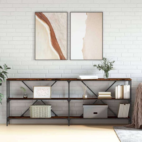 Polcos Konzolasztal - Ipari Stílus - 200x30x75 cm