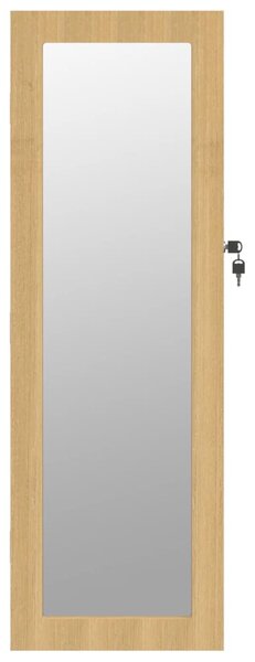 Falra szerelhető tükrös ékszerszekrény 30x8,5x90 cm