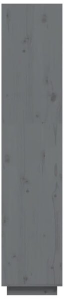 Szürke tömör fenyőfa könyvszekrény/térelválasztó 40x35x167 cm